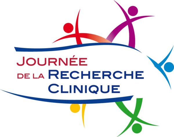 Journée de la Recherche Clinique logo with colorful human figures forming a circular shape