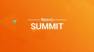 Veeva Summit 2026 banner with orange background and event branding